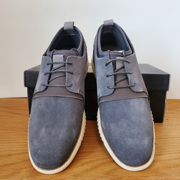 Vance Co Ludlow Suede Casual Lace Up Shoe in Grey - Picture 8 of 13